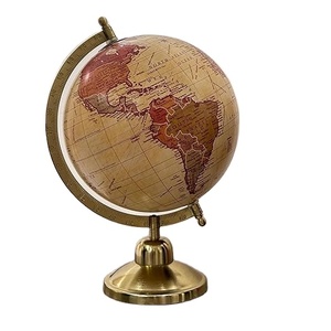 Globo giratorio antiguo con arco de metal y Soporte redondo - Product Image 2