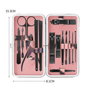 Kit de manucure et pédicure professionnel 4 en 1 en acier inoxydable, coupe-ongles, outils pour cuticules, étui de voyage - Product Image 2