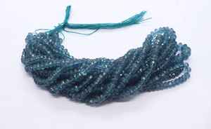 Cuentas facetadas de topacio azul de Londres AAA, cuentas de topacio azul de Londres de 5.5-6 mm, cuentas recubiertas de topacio azul de Londres para la fabricación de joyas - Product Image 2