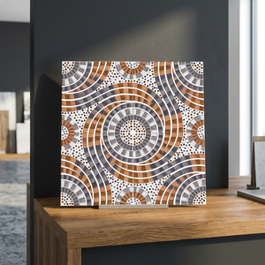 Baldosas de Cerámica con Relieve Serie Punch 300x300mm, Económicas, Esmaltadas, Diseño para Exteriores, Baldosas para Piso con Diseño de Flores - Product Image 3