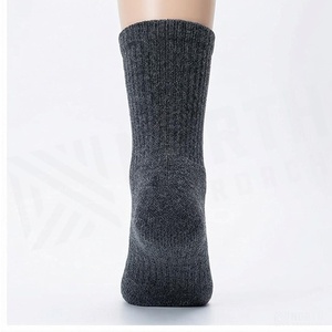 NORTH APPROACH Crew <b>Socks</b> Solid Color Knitted Cotton Breathable <b>for</b> Adults Autumn Casual Wear - Product Image 2