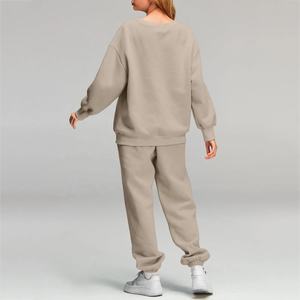 Sudadera de manga larga con pantalones de chándal, Conjunto personalizado de moda de invierno, conjunto de 2 piezas para mujer - Product Image 6