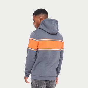 Sweat-shirts à capuche pour hommes, coupe ajustée, design à panneaux, disponibles avec logo imprimé personnalisé, sweat-shirts décontractés à capuche, vêtements de sport pour hommes. - Product Image 4