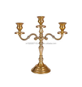 Candelabro de latón con candelabro múltiple para mesas de boda opulentas, festividades caseras y ocasiones religiosas - Product Image 4