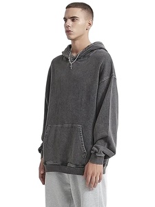 Custom 100% Cotton Acid Wash Winter <b>Long</b> Sleeve Hoodies Vintage Streetwear Heavyweight Oversized Unisex Pullover <b>Sweatshirt</b> - Product Image 5