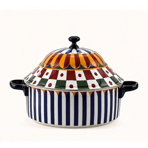 Casserole moderne en acier inoxydable peinte à la main avec couvercle, chauffe-plat isolé, compatible lave-vaisselle, vente en gros, décorative - Product Image 3