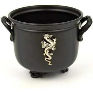 Chaudron de sorcière en fonte avec dragon pour la décoration printanière et estivale, avec bois d'agar - Product Image 1