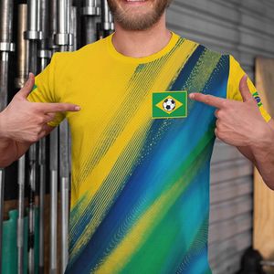 เสื้อฟุตบอลทีมชาติแบบกำหนดเอง เสื้อยืดฝึกซ้อมฟุตบอลแบบคอกลมสำหรับทุกเพศ ชุดกีฬา รับผลิตตามสั่ง ขายส่งจำนวนมาก - Product Image 5