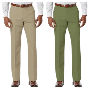 Pantalon Old Money en gros, personnalisable avec logo, haute qualité, pour homme, en sergé anti-plis, 100 % polyester, décontracté, poids moyen, avec cordon de serrage - Product Image 1