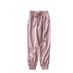 Women's Mid Waist Straight Leg Fleece Pants Custom Designed with Popular Rib Logo Print Breathable Wholesale <b>Summer</b> <b>Trousers</b> - Product Image 5