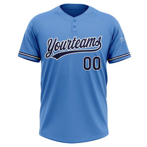 Camiseta de Softbol Personalizada con Rayas, Dos Botones, Nombre del Equipo Bordado, Camiseta de Béisbol - Product Image 4
