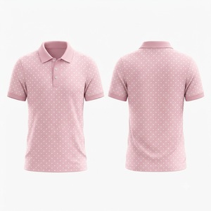Polo Rojo de Hombre con Puntos, Manga Corta, Tejido, Diseño Casual con Botones al Frente - Product Image 6