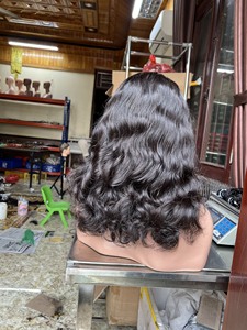 Top Quality Raw Bob <b>Wig</b> Virgin Hair Vendor Transparent Lace Water Wave <b>Wig</b> Human Hair 195 Density <b>Short</b> <b>Wig</b> With Baby Hair - Product Image 4