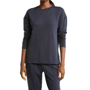 Fabricante de Ropa OEM, Camiseta de Manga Larga para Mujer, Corte Holgado, 100% Algodón Suave y Elegante, Transpirable, Informal - Product Image 5