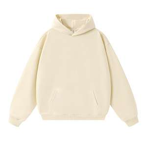Sudadera con capucha de algodón polar de corte holgado para mujer, con hombros caídos, bolsillo canguro y dobladillo acanalado, estilo moderno casual streetwear. - Product Image 3