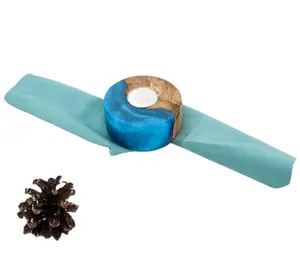 Handmade Wooden Resin <b>Tealight</b> <b>Holders</b> for Home Decor Indoor Christmas Wedding Parties Table Decoration with Boxed Candle Stand - Product Image 1