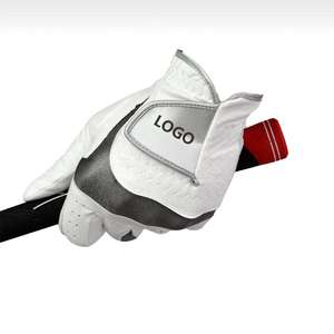 Gant de golf en cuir véritable blanc, main droite, antidérapant, à enfiler, unisexe, respirant et confortable - Product Image 6