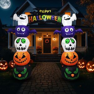 Arco Gonfiabile Gigante a Forma di Zucca di Halloween da 2,5 m con Luci LED per Decorazioni Esterne Natalizie - Product Image 5