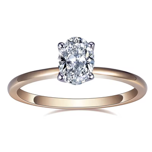 Bague de mariage tendance en or massif 14 carats avec diamant synthétique 2 carats, bague pour femme avec diamant cultivé en laboratoire - Product Image 1