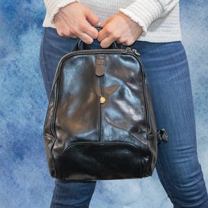 Custom Logo Genuine Leather Mini Backpack Women <b>Small</b> Real Cowhide Rucksack Luxury Lady Travel <b>Bag</b> Supplier LSBP-0053 - Product Image 6