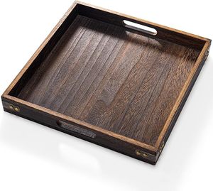 Reliable Manufacturer Imported Wooden Serving Tray With Natural Wood Texture For Stylish Food And Beverage Presentation - Product Image 1