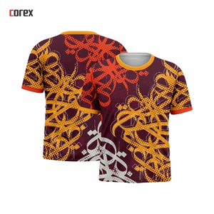 Maillot formel pour homme à col rond, design personnalisé avec logo calligraphié sur le devant, en tissu respirant par sublimation – Populaire - Product Image 3