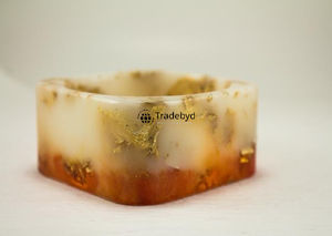 Anneau de serviette en résine fait main de luxe, style de table haut de gamme par Tradebyd - Product Image 3