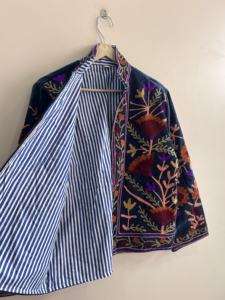 <b>Velvet</b> Suzani <b>Jacket</b> With Indian Embroidered Art Work Boho <b>Women</b> <b>Jacket</b> - Product Image 5