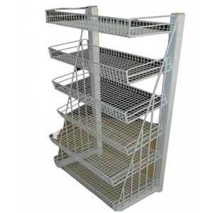 Powder Coated Steel Assembled Card Mount Subrack Snacks <b>Display</b> <b>Rack</b> for Retail Stand - Product Image 2