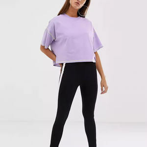 T-shirt court en coton imprimé pour femmes, personnalisé, respirant, écologique, col rond, manches courtes, décontracté, pour l'été, à porter au quotidien - Product Image 6