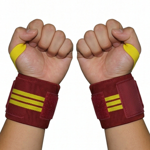 สายรัดข้อมือปรับระดับได้พร้อมตัวล็อคแบบตะขอและห่วงสำหรับนิ้วโป้ง สายรัดข้อมือสำหรับยกน้ำหนัก สายรัดข้อมือสำหรับออกกำลังกายแบบดึงขึ้น ใช้ได้ทั้งชายและหญิง - Product Image 2