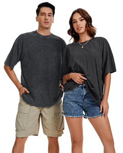 T-shirt Homme Vintage Oversize en Coton Lourd 320 g/m² avec Logo Imprimé Personnalisé, Effet Délavé et Vieilli, T-shirt Vierge pour Homme - Product Image 6