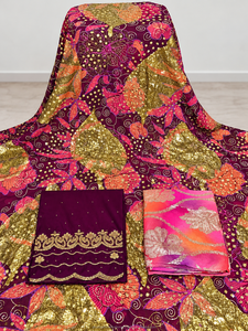 Tissu Fransawi Dirac de qualité supérieure orné de motifs pour les robes de mariée somaliennes, les tenues de mariage traditionnelles et les robes pour occasions spéciales - Product Image 5