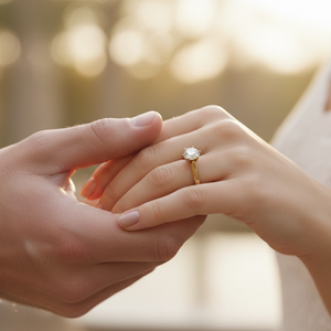 Anillo Solitario Moderno de Oro Amarillo de 14K con Diamante Creado en Laboratorio de Corte Brillante de 1-5 CT, Color G, Claridad VVS1, Certificado IGI, Engaste de Puntas para Mujer - Product Image 5