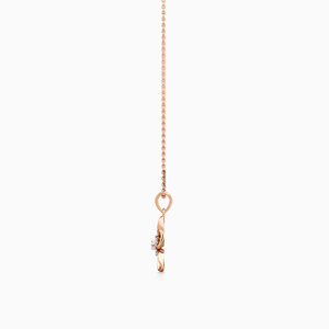 Pendentif de luxe en or 10K/14K/18K ou argent 925/935, plaqué rhodium, avec diamant de laboratoire en forme de fleur à cinq pétales, pour femme, idéal pour les fiançailles - Product Image 4
