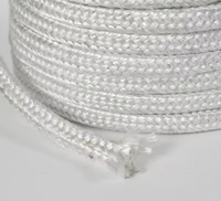 Cordon en fibre céramique tressé en fibre de verre, isolant thermique haute température, ignifuge, résistant à la chaleur, étanchéité, homologué 600V