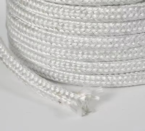 Cordon en fibre céramique isolant thermique et ignifuge, scellant tressé en fibre de verre résistant à la chaleur, fabriqué à partir de fibre de verre - Product Image 3