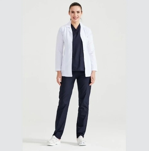 Bata de Laboratorio Médica Personalizada para Mujer, Corte Ajustado, Chaqueta de Enfermera, Uniforme de Trabajo de Hospital de Manga Larga, Venta al por Mayor - Product Image 2