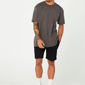 Nouveautés T-shirts décontractés pour hommes grandes tailles - 100% coton tricoté 220g Manches courtes Col rond Respirant Séchage rapide - Product Image 5