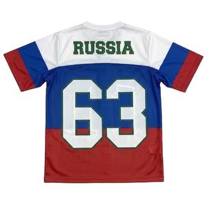 Camiseta de Fútbol de Rusia para Hombre, Manga Corta, Sublimada, Malla de Poliéster, Transpirable, Cuello en V, Corte Regular, Ropa Deportiva de Equipo - Product Image 4