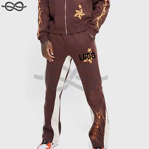 Custom Paint Splatters Vintage Acid Wash Flare Stacked <b>Sweat</b> <b>Pants</b> and Hoodie 2 Piece Set Tracksuit Stylish <b>Sweat</b> Tracksuit - Product Image 4