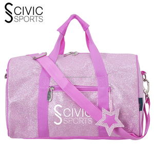 Bolso de viaje personalizado con purpurina para niñas, bolsa de baile con logotipo personalizado, Material de lona, diseño de purpurina arcoíris - Product Image 3