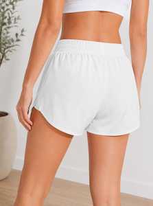 Shorts de sport athlétiques taille haute pour femmes, séchage rapide, légers, pour entraînement, gym, fitness, avec doublure intérieure OEM/ODM - Product Image 2