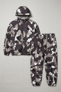 Supplier Custom Grey Camo Windbreaker Tracksuit <b>Men's</b> Lightweight Hooded <b>jacket</b> for <b>men</b> Jogger Set OEM Streetwear Outfit Custom - Product Image 2