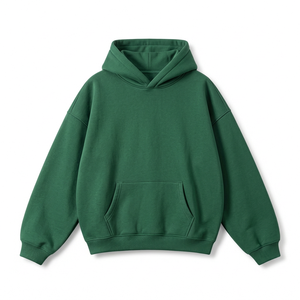Sweats à capuche personnalisés surdimensionnés en molleton de coton avec broderie sur les manches pour les détaillants de marques privées - Product Image 5