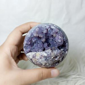 Vente en gros de haute qualité naturelle indonésienne raisin agate sphère forme pierres précieuses artisanat cristal de guérison taille 5 cm - Product Image 6