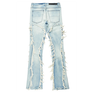 Jeans décontractés confortables à jambe droite, élégants, de haute qualité pour hommes, vente en gros, coupe slim, sur mesure, extensibles, de créateur - Product Image 5