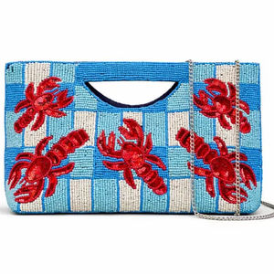 Bolsos de mano de lujo con purpurina, hechos a mano y con cuentas, bordados, para fiestas nocturnas y bodas, de Glowin Fashion. - Product Image 1