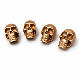 รูปปั้นหัวกะโหลกเรซิ่นสุดหรู งานแฮนด์เมด ประติมากรรมรูปหัวคน สไตล์โกธิค ของตกแต่งบ้าน ของตกแต่งฮาโลวีน ของขวัญ ขายส่ง - Product Image 1