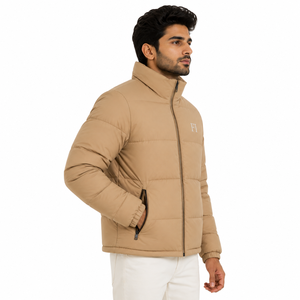 Chaqueta de Invierno Acolchada para Hombre, Personalizada al por Mayor, con Cuello Alto, Estilo Urbano, Cierre Frontal con Cremallera, Proveedor de Fábrica OEM ODM, EE. UU. - Product Image 2